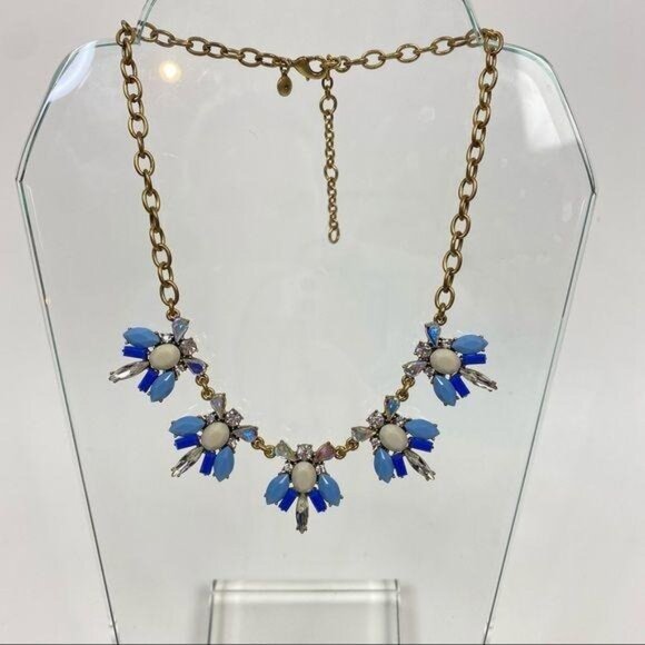 J. Crew Blue Gold Iridescent Necklace - Picture 7 of 10